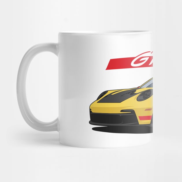 Car 911 gt3 rs yellow red by creative.z